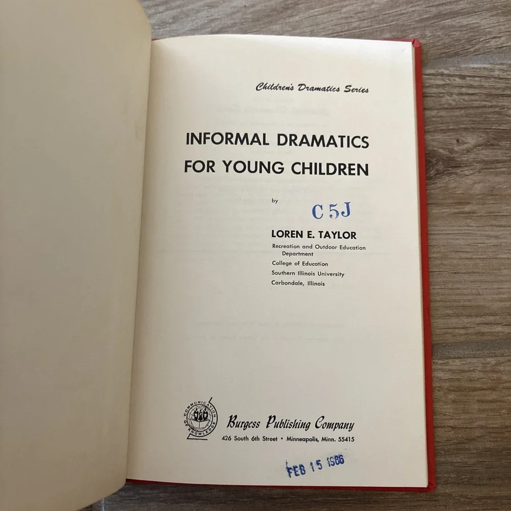 1966 book Formal Drama‎ & Children's Theater - Hard Cover Rare
